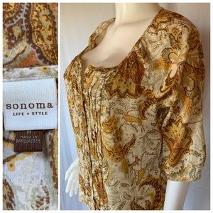 Sonoma lightweight embellished paisley blouse